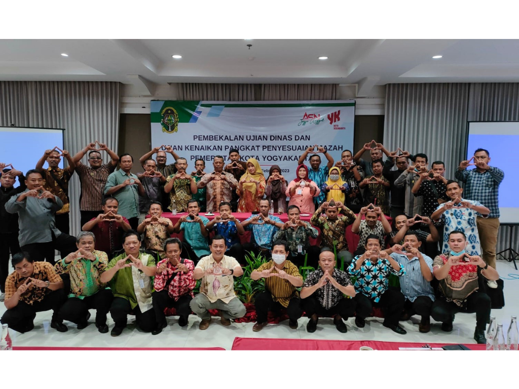 BKPSDM Menggandeng Dinas Perpustakaan dan Kearsipan dalam Pembekalan Ujian Dinas dan Kenaikan Pangkat Penyesuaian Ijazah Pemerintah Kota Yogyakarta Tahun 2023
