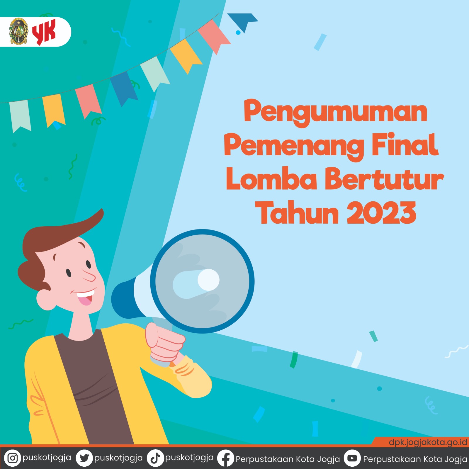 Pengumuman Pemenang Lomba Bertutur SD/MI Tingkat Kota Yogyakarta Tahun 2023