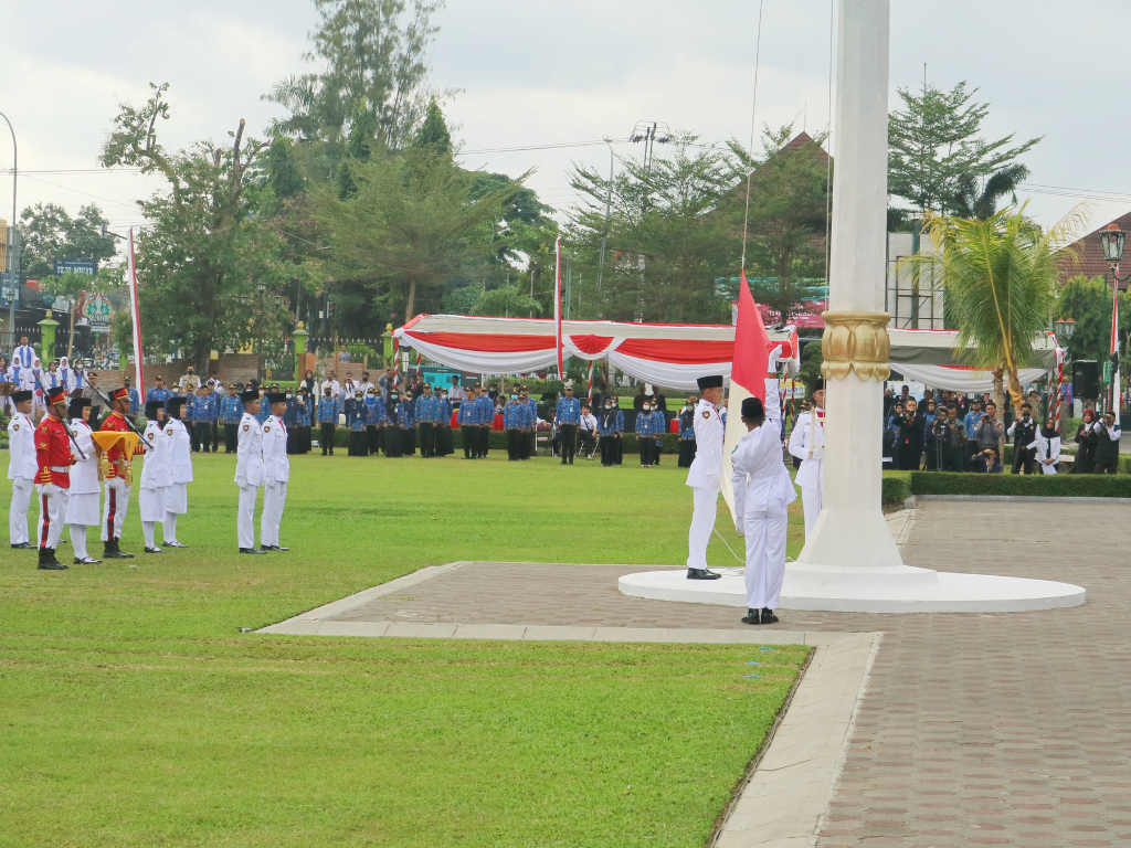 Risalah Upacara Pengibaran Bendera Merah Putih Dalam Rangka Peringatan Hari Ulang Tahun Kemerdekaan Repblik Indonesia Ke 78 Tahun 2023 di Kota Yogyakarta